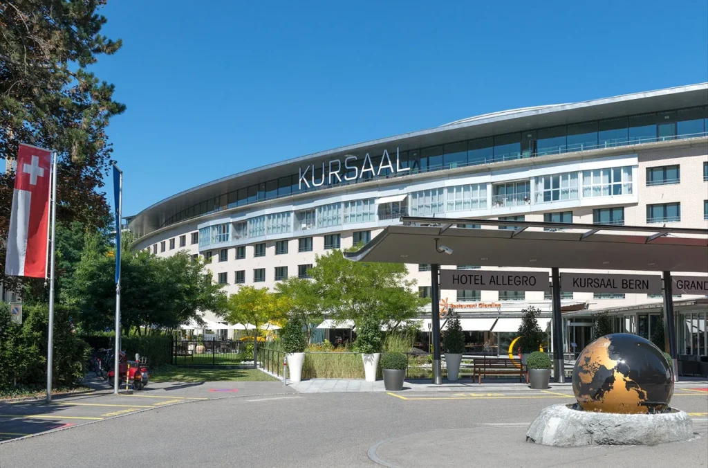 Façade du Kursaal de Berne, siège d'une maison de jeu titulaire d'une concession
