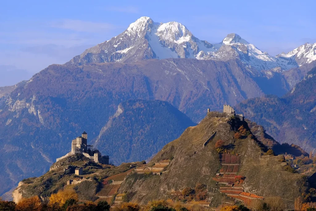 Collines de Valère et Tourbillon à Sion